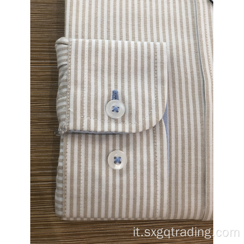 Camicia donna a righe 100% cotone tinto filo